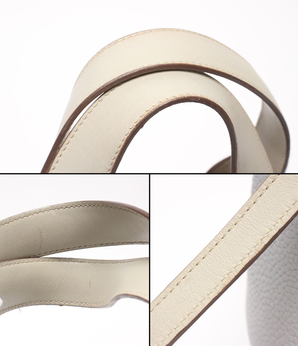 Hermes Handbag Silver Taurillon Clemence Picotin Lock PM — view 7