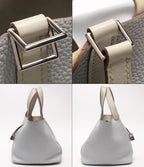 Hermes Handbag Silver Taurillon Clemence Picotin Lock PM — view 6