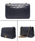 Chanel Chain Shoulder Bag Quilted Full Flap Gold Lambskin — view 2