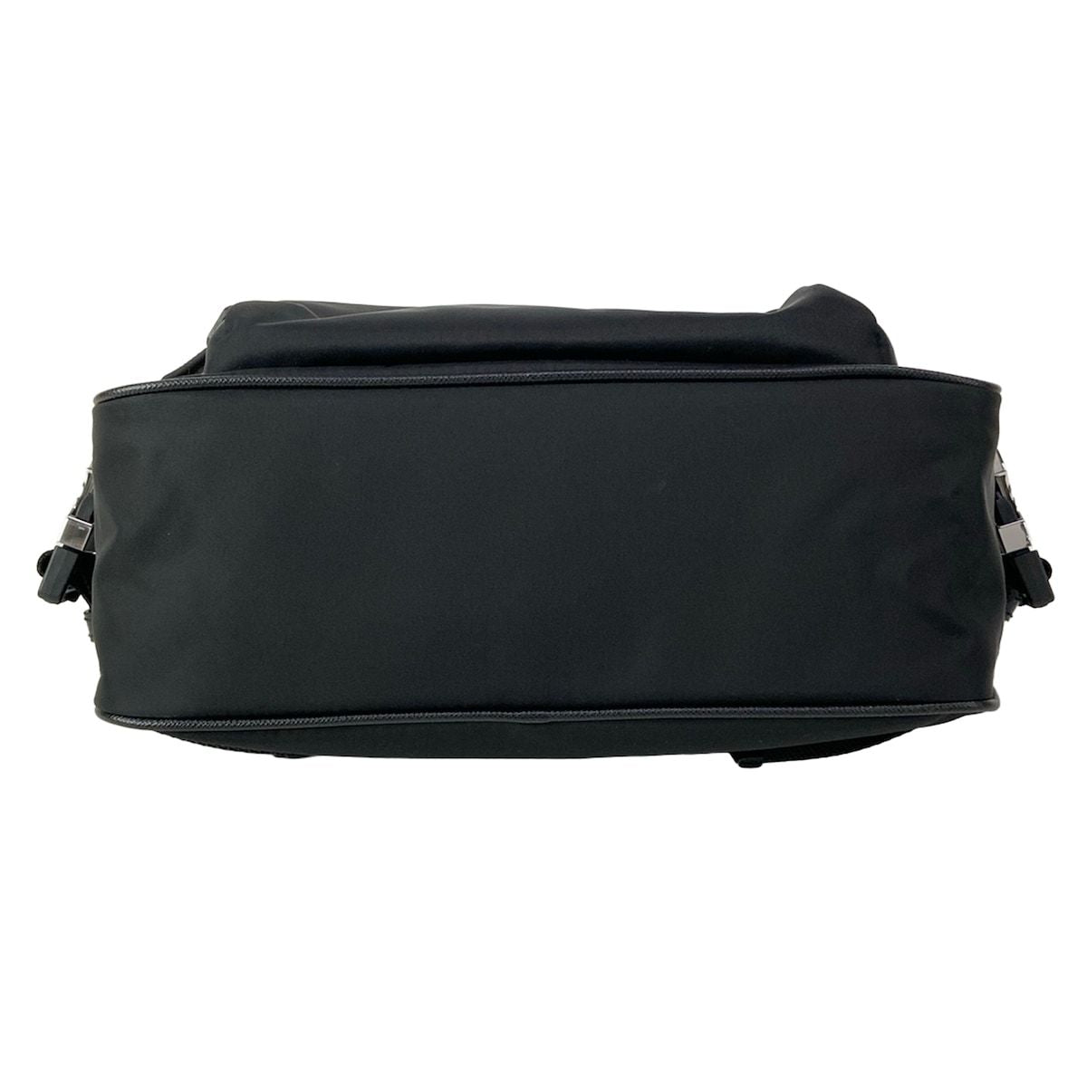 Prada Shoulder Bag Black Re-Nylon Triangle Logo — view 5