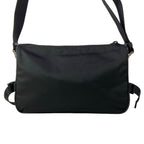 Prada Shoulder Bag Black Re-Nylon Triangle Logo — view 3