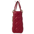 Dior Handbag Lady Bordeaux Leather — view 4