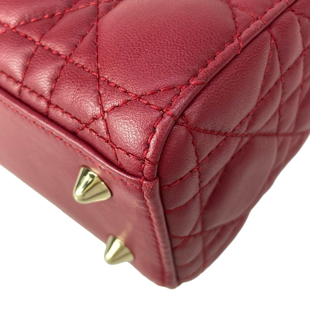 Dior Handbag Lady Bordeaux Leather — view 6