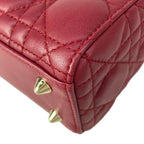 Dior Handbag Lady Bordeaux Leather — view 6