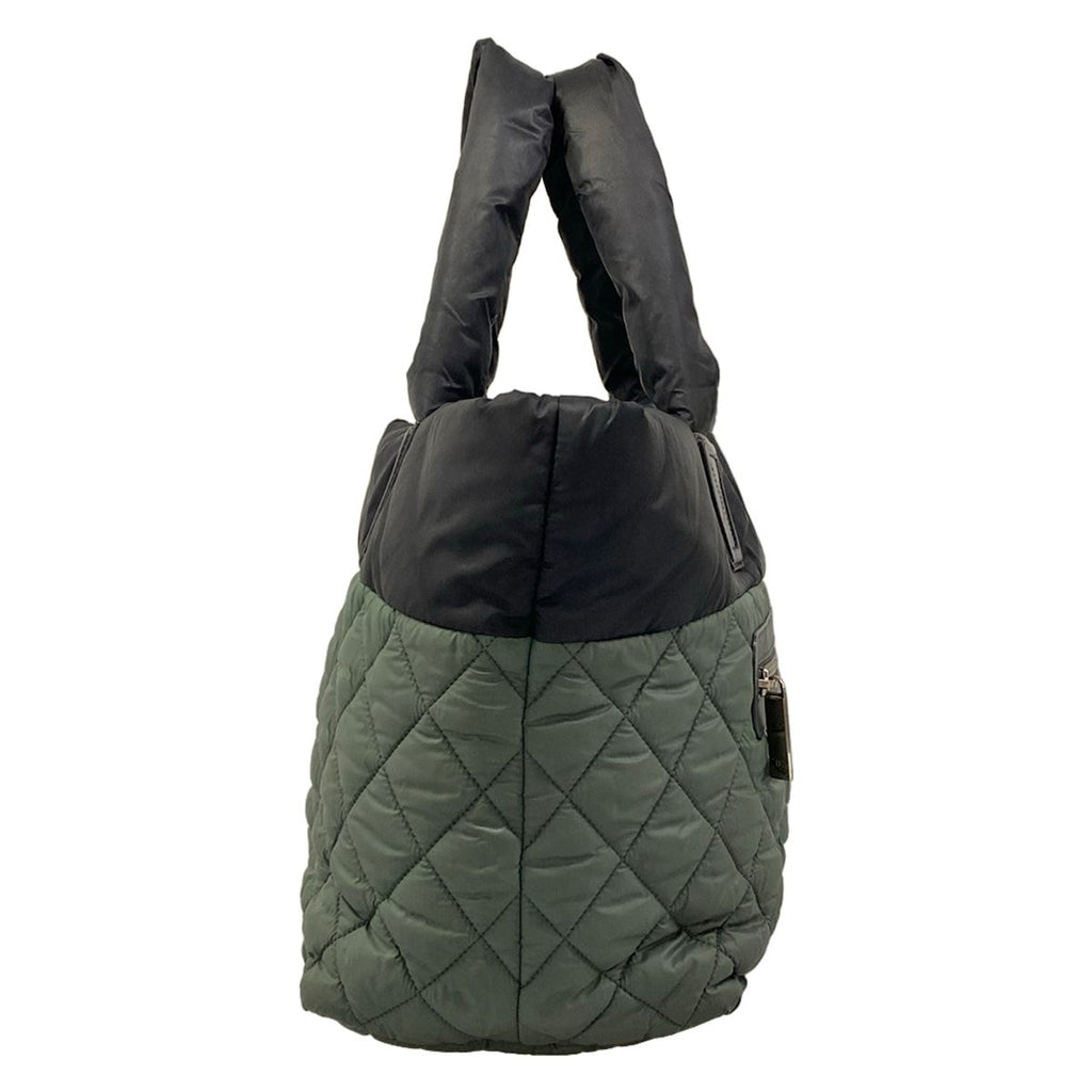 Chanel Tote Bag Coco Cocoon Green Black Gray — view 2