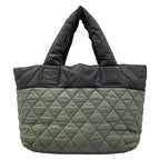 Chanel Tote Bag Coco Cocoon Green Black Gray — view 3