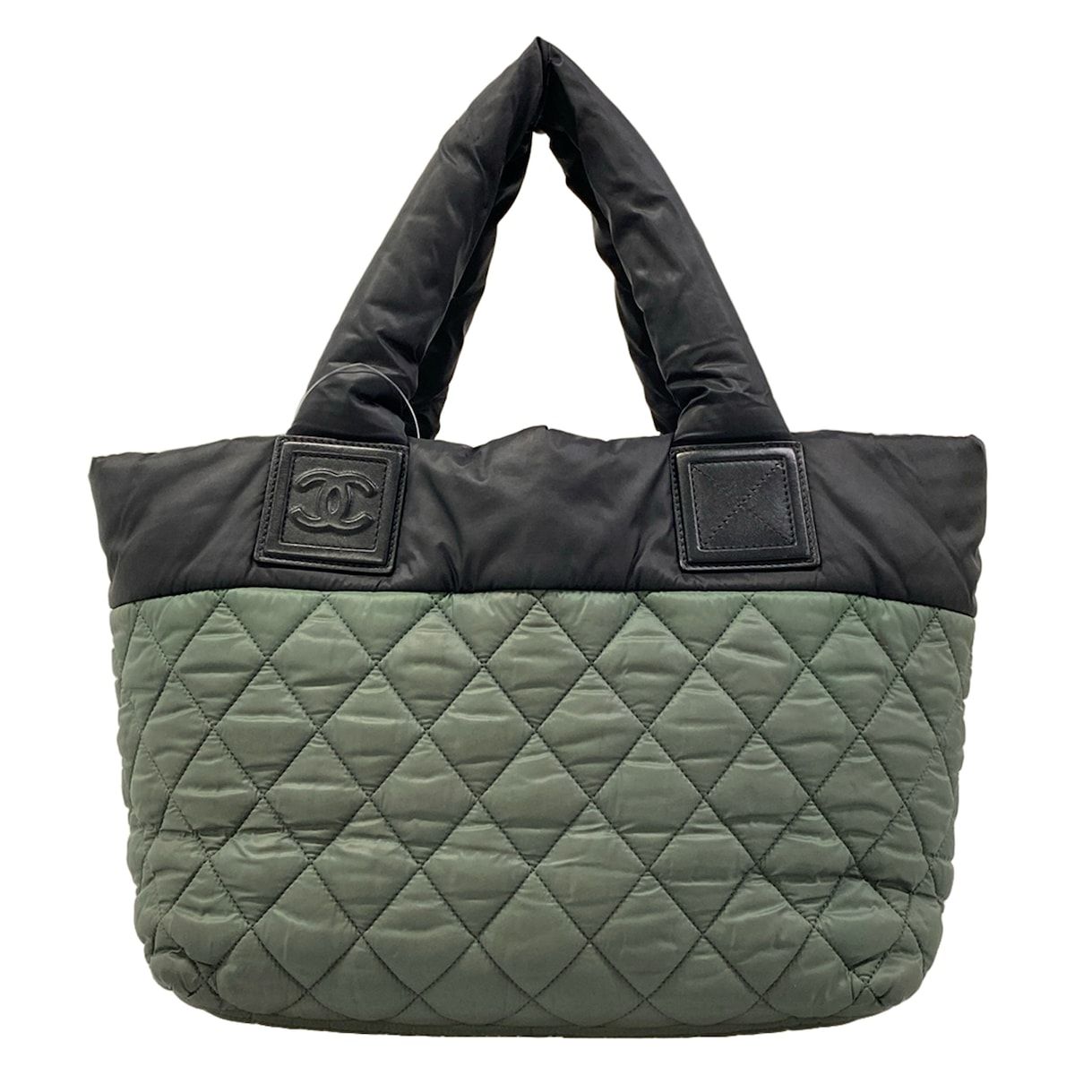 Chanel Tote Bag Coco Cocoon Green Black Gray — view 3