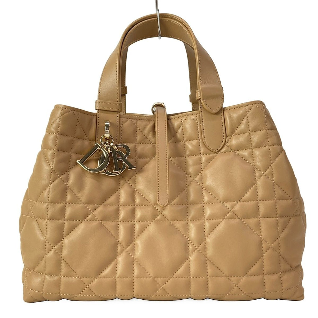 Dior Tote Bag Toujours Medium Light Brown Macro Cannage