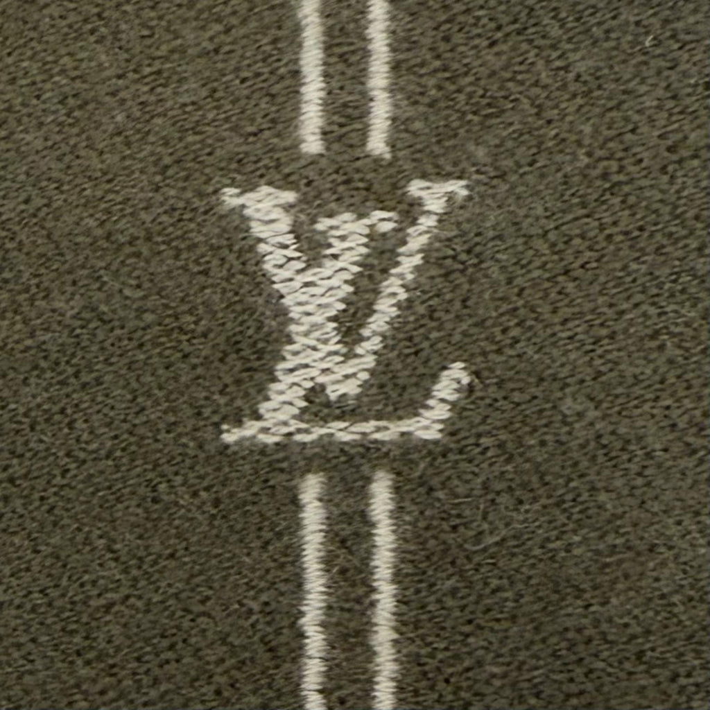 Louis Vuitton Monogram Stripes Wool 100% Scarf Khaki — view 6