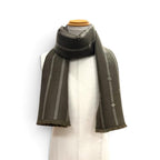 Louis Vuitton Monogram Stripes Wool 100% Scarf Khaki — view 2