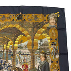 Hermes Carre 90 Silk Scarf Splendeur Des Maharajas Maharaja's Splendor Gray — view 3