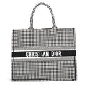 Dior Tote Bag Houndstooth Book Large Canvas