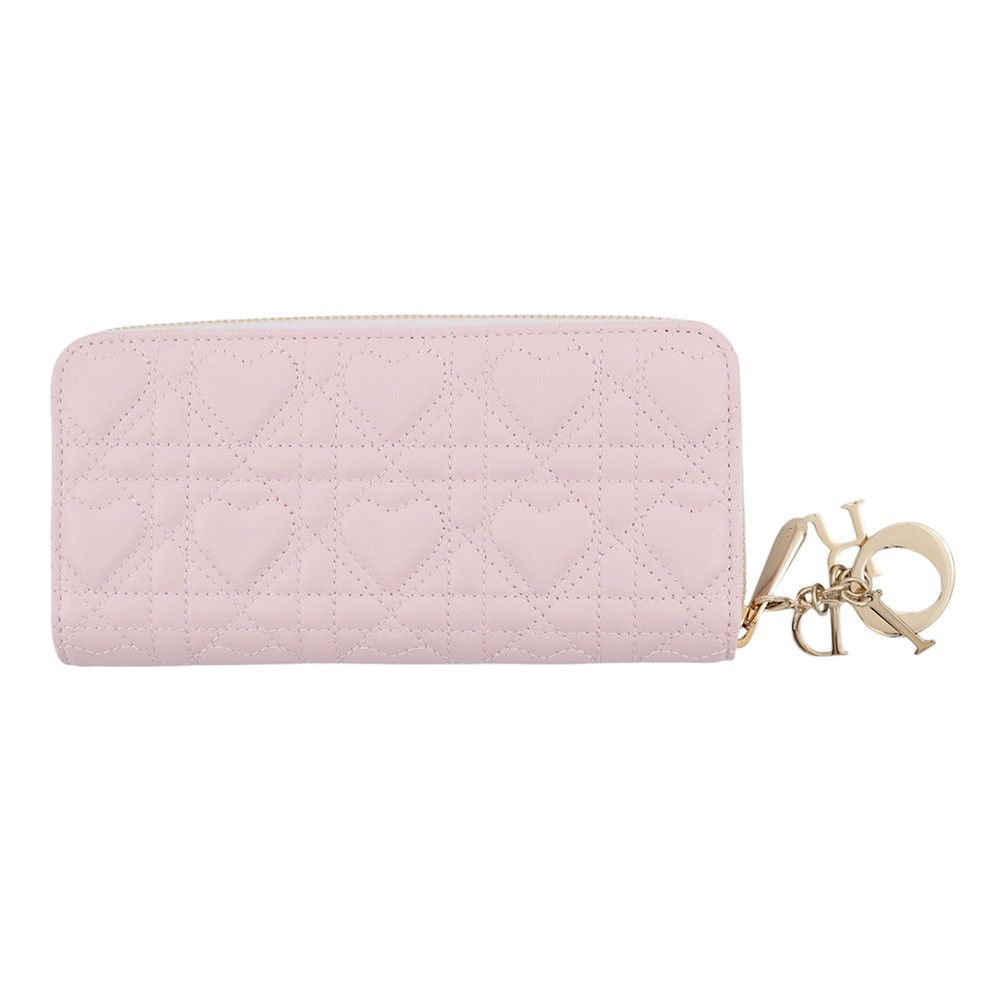 Dior Wallet Dioramour Lady Dior Heart Cannage Lambskin — view 3