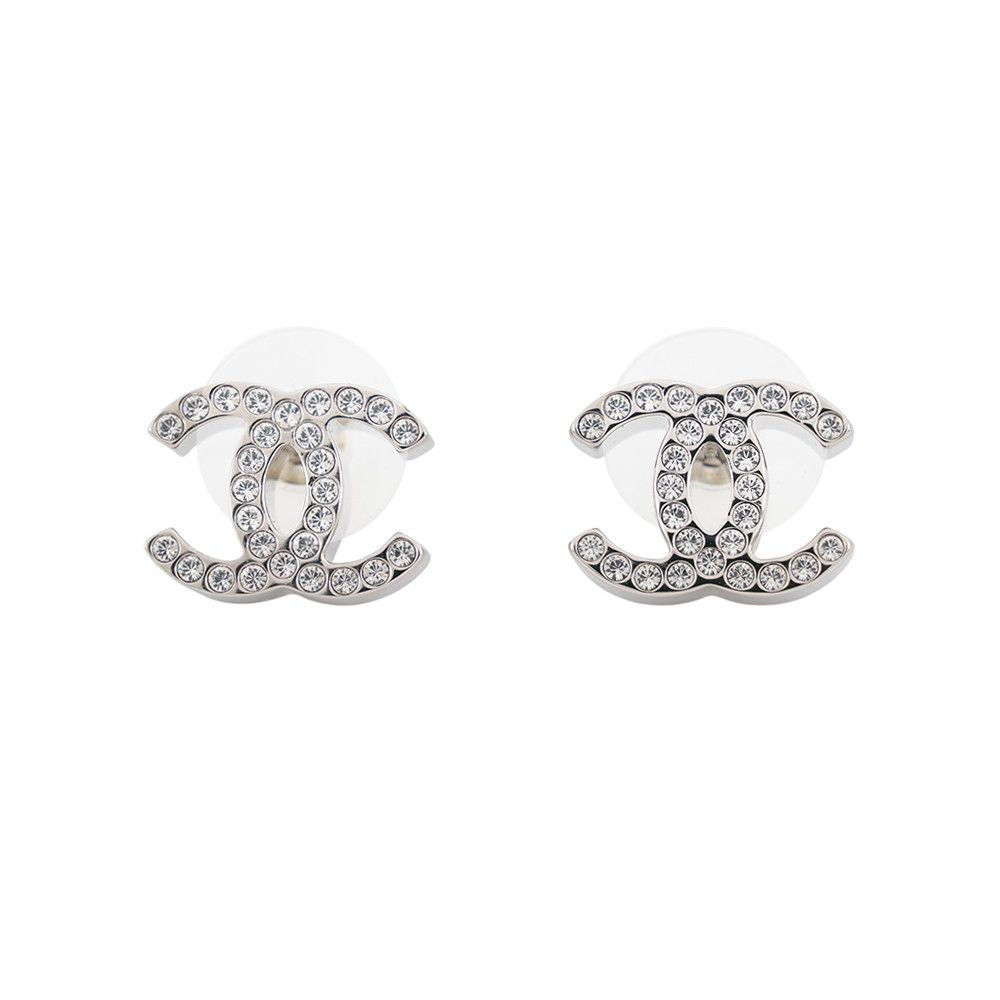 Chanel Earrings CC Logo Rhinestone 26