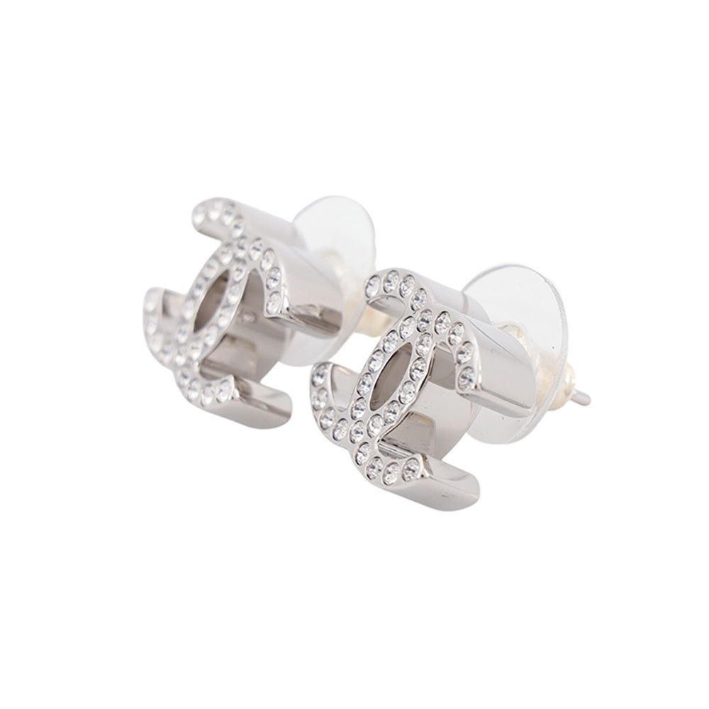 Chanel Earrings CC Logo Rhinestone 26 — view 2