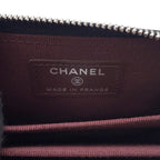 Chanel Coin Purse Quilted CC Logo Caviar Leather Wallet Black — view 6