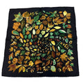 Hermes Scarf Silk Carre 45 Tourbillon Fallen Leaves Swirl Black