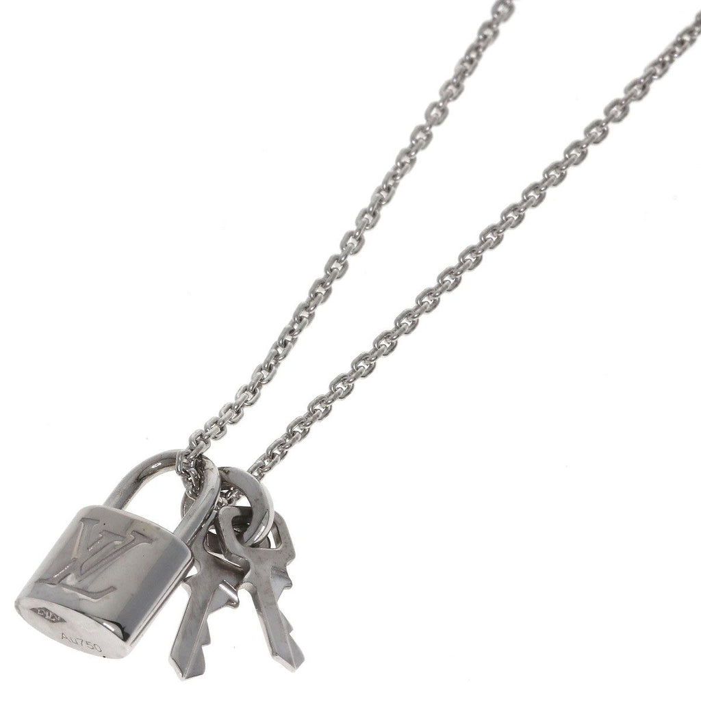 Louis Vuitton Lock It Necklace 18k White Gold