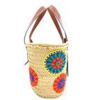 Loewe Flower Basket Tote Bag Calfskin Palm Leaf — view 3