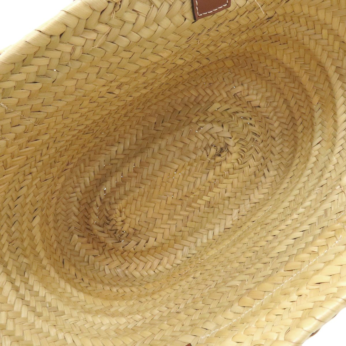 Loewe Flower Basket Tote Bag Calfskin Palm Leaf — view 5