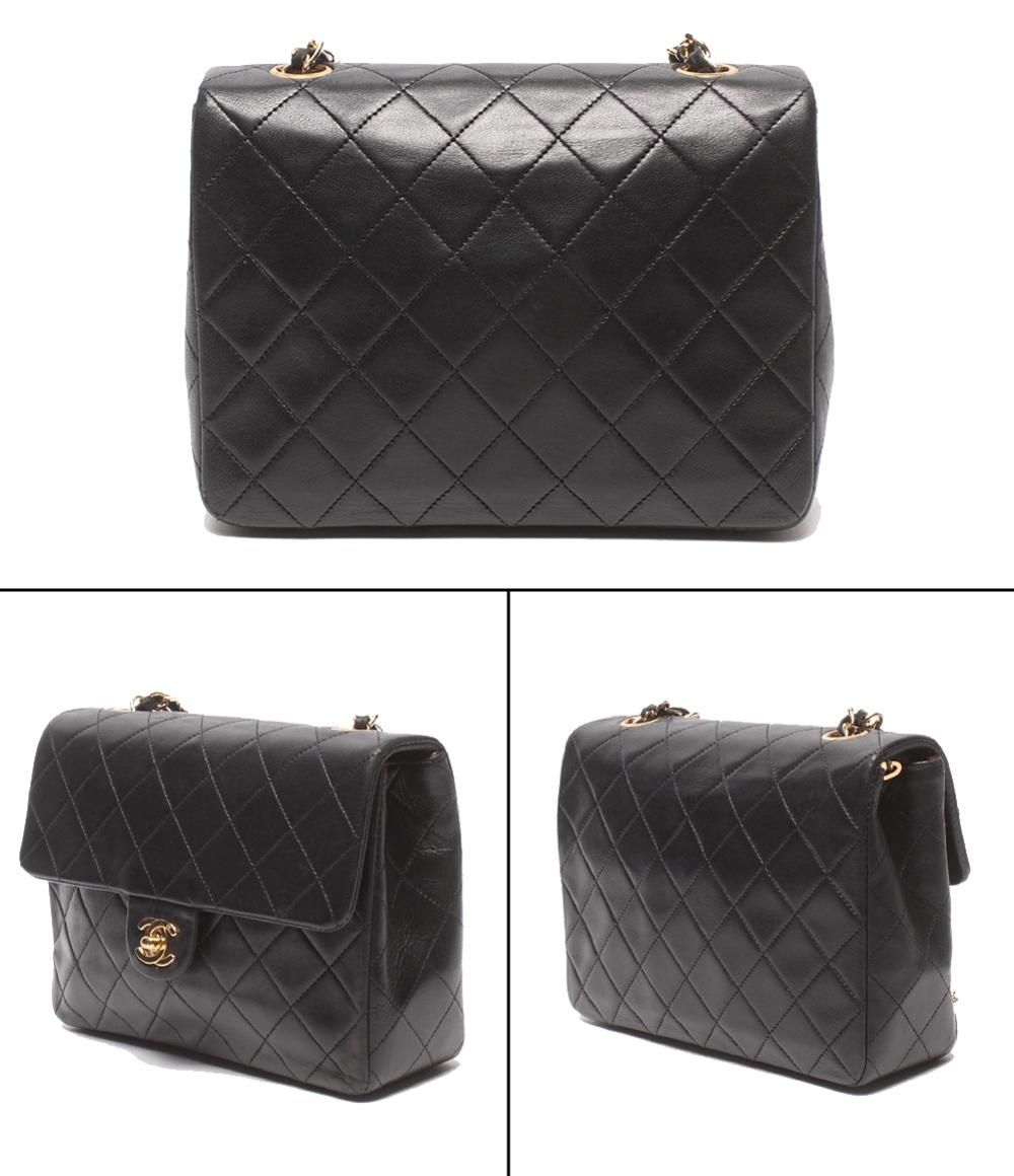 Chanel Chain Shoulder Bag Gold Lambskin Quilted Single Flap — view 2