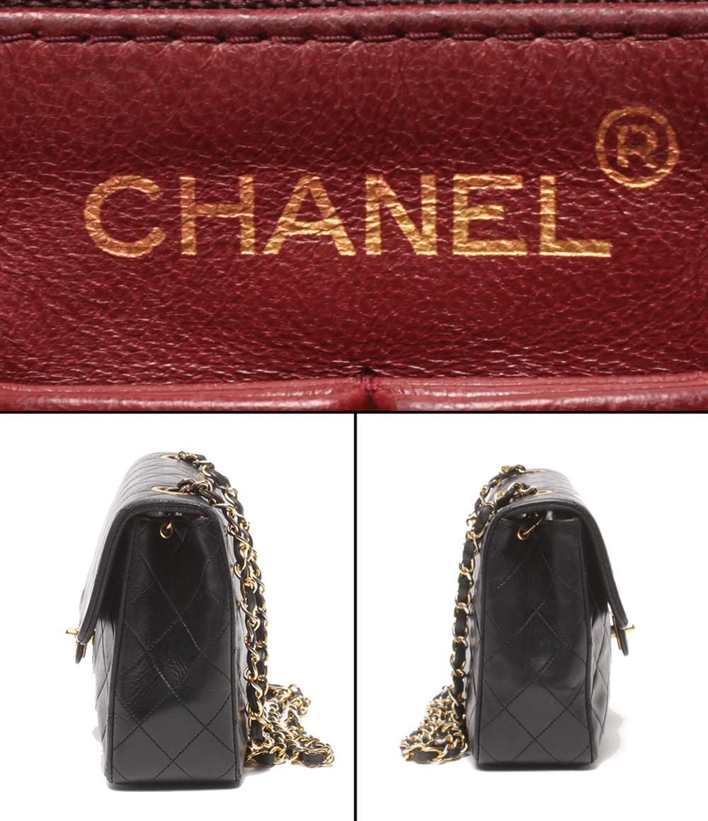 Chanel Chain Shoulder Bag Gold Lambskin Quilted Single Flap — view 4
