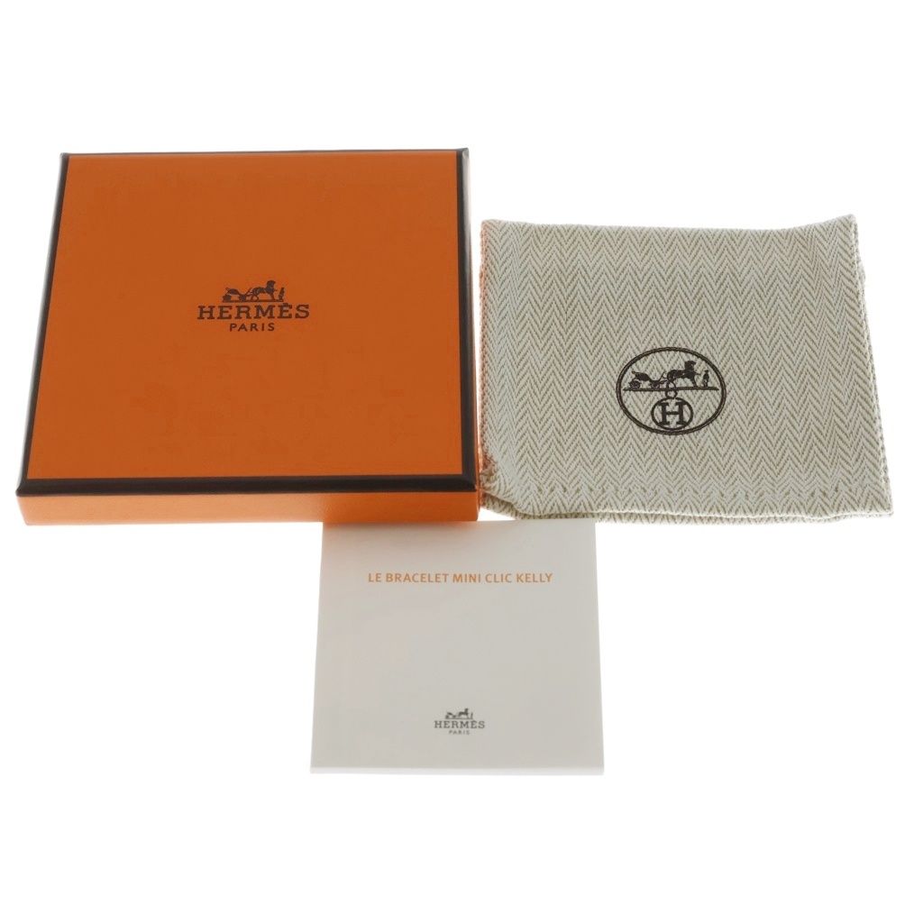 Hermes Mini Click Kelly Bracelet PM Cream Silver — view 6