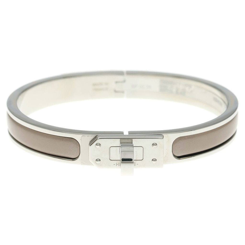 Hermes Mini Click Kelly Bracelet PM Cream Silver