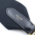 Celine Logo Shoulder Strap Canvas Leather Black — view 6
