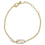 Fendi O'Lock Rhinestone Bracelet Gold — view 2