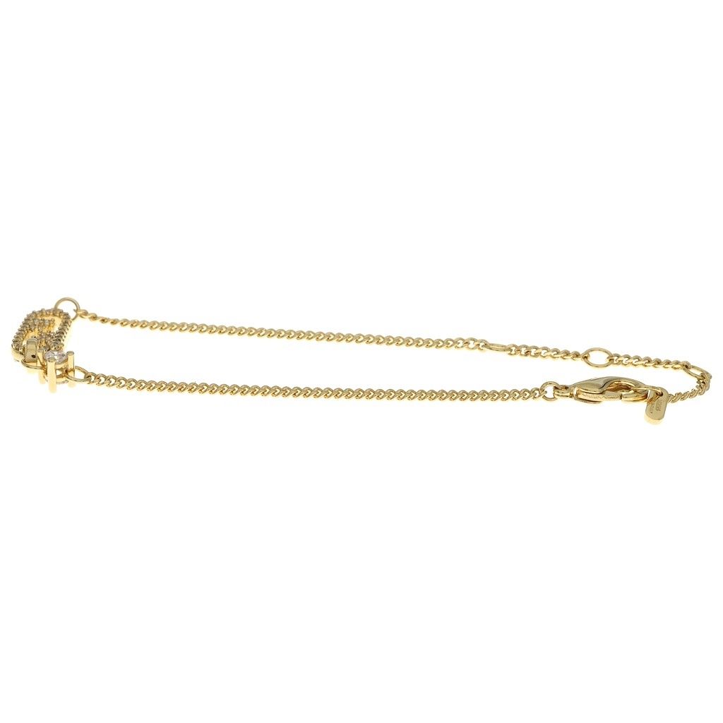 Fendi O'Lock Rhinestone Bracelet Gold — view 4