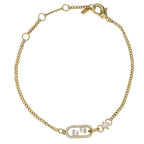 Fendi O'Lock Rhinestone Bracelet Gold