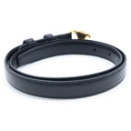 Celine Triomphe Calfskin Gold Belt 70 Black — view 2