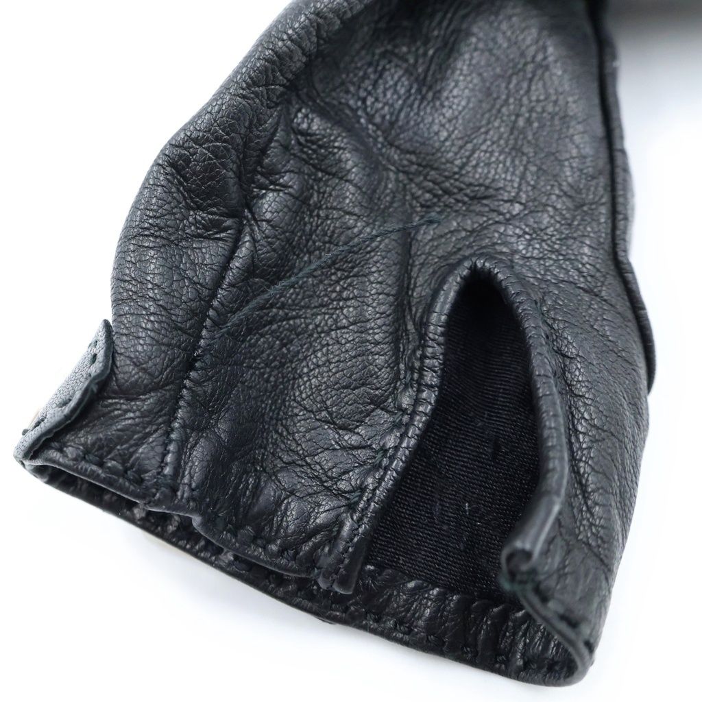 Hermes Soya Gloves Leather Silver Black — view 5