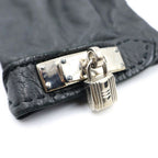 Hermes Soya Gloves Leather Silver Black — view 6