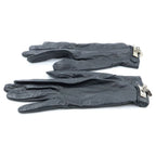 Hermes Soya Gloves Leather Silver Black — view 4