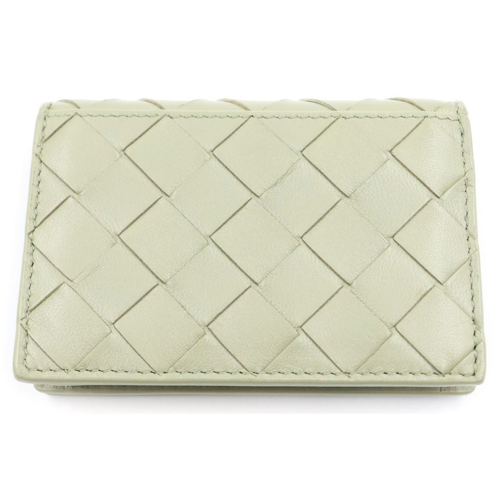 Bottega Veneta Intrecciato Leather Card Case Coin Purse Khaki — view 2
