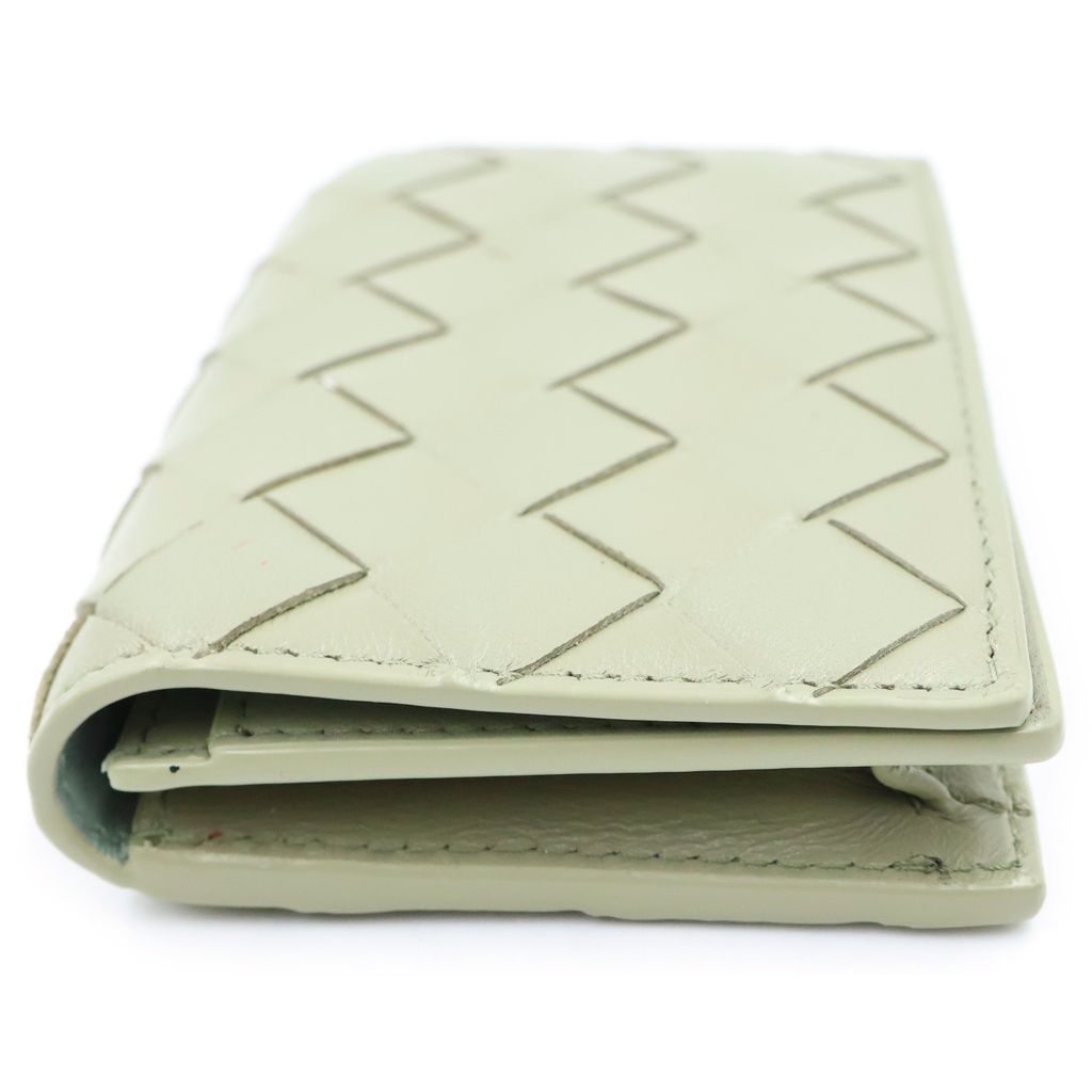 Bottega Veneta Intrecciato Leather Card Case Coin Purse Khaki — view 3