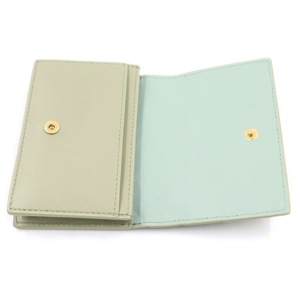 Bottega Veneta Intrecciato Leather Card Case Coin Purse Khaki — view 5