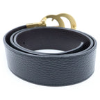 Gucci Double Reversible Leather Belt Gold Black Brown — view 2