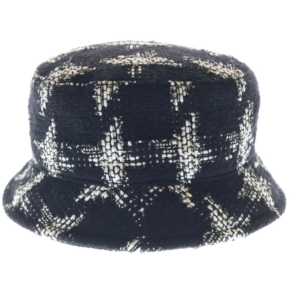 Chanel Tweed Bucket Hat Black White — view 3