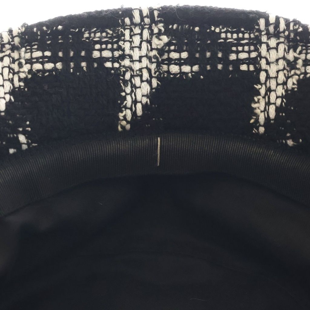 Chanel Tweed Bucket Hat Black White — view 6