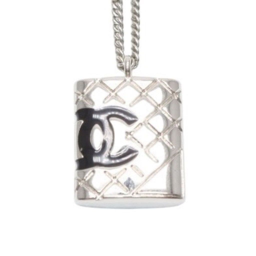 Chanel Canbon Cambon Line Necklace 05 42 Metal Silver — view 2