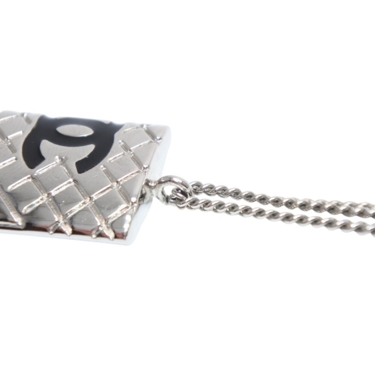 Chanel Canbon Cambon Line Necklace 05 42 Metal Silver — view 5