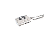 Chanel Canbon Cambon Line Necklace 05 42 Metal Silver — view 4