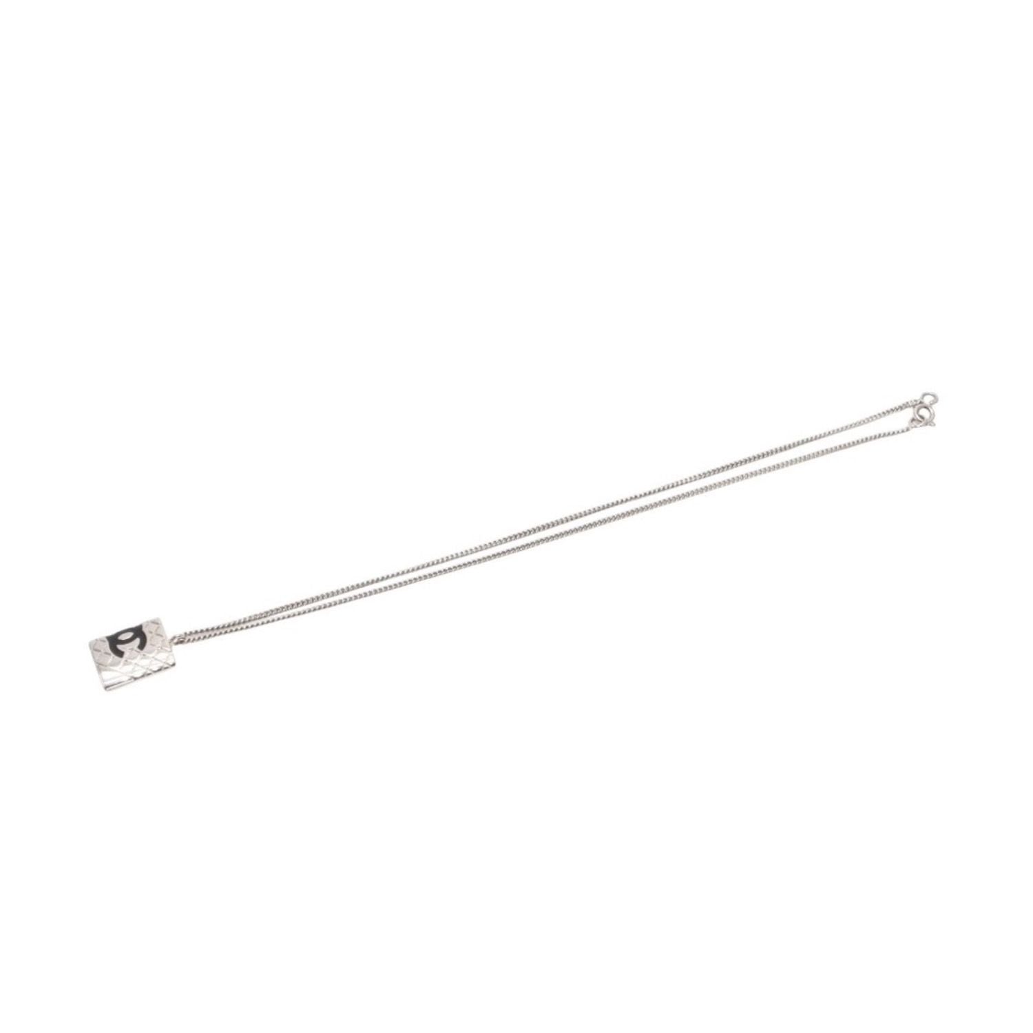 Chanel Canbon Cambon Line Necklace 05 42 Metal Silver — view 8
