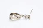 Chanel CC Logo Drop Shape Large Rhinestone Earrings Metal — view 5