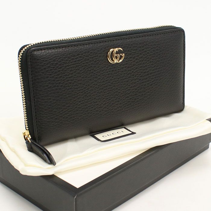 Gucci Double Wallet Zip Around Leather