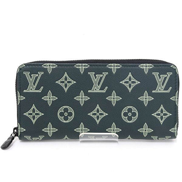 Louis Vuitton Zippy Wallet Horizontal Monogram Shadow Forest Green