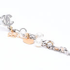 Chanel Drop Earrings 06 CC Logo Clover Heart Faux Pearl — view 3